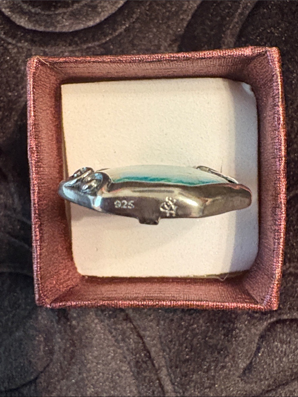 Grace & Heart Blue Turquoise Pendant Set In Sterling Silver (925) - Never Worn - Picture 4 of 9